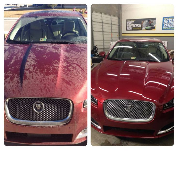 Jaguar XF — heavy contamination removed, paint restored.